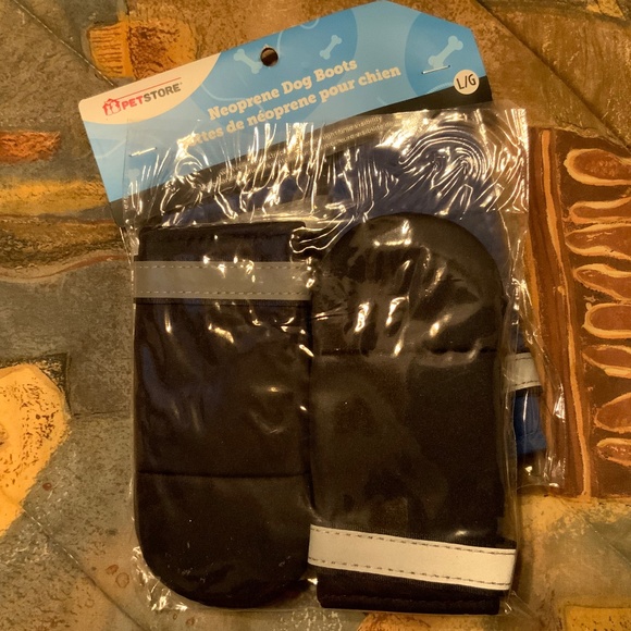 Petstore Black Neoprene Dog Boots (Large) NWOT - Picture 3 of 5
